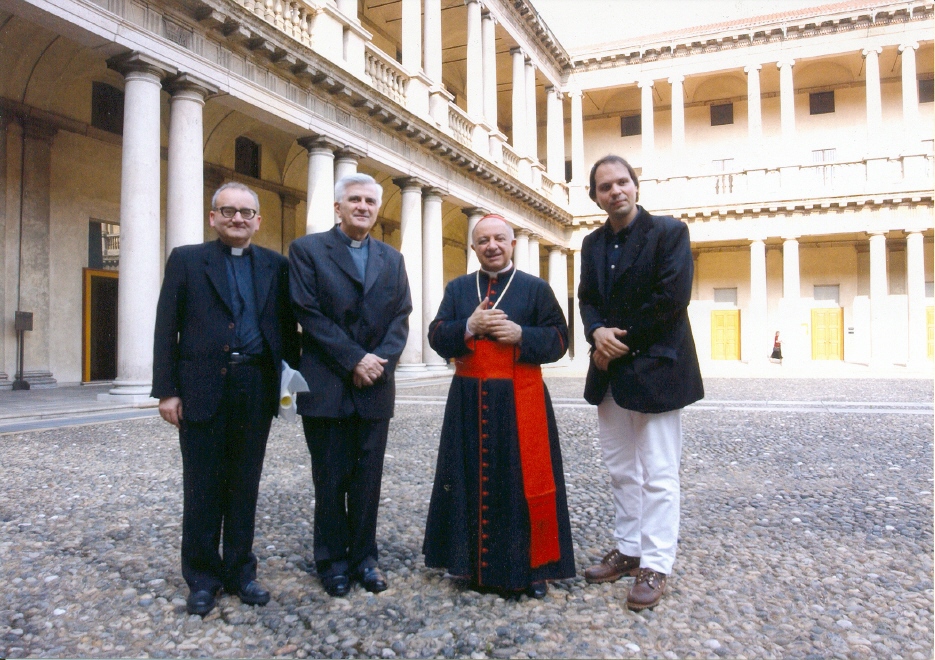 Mons. FRANCO BUZZI, Mons. ERNESTO COMBI, Card. DIONIGI TETTAMANZI, Prof. ALESSIO VARISCO