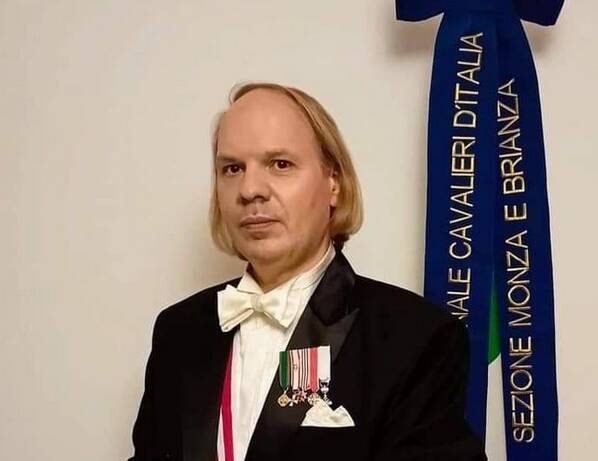 Il Professore Alessio Varisco presidente dell'Unione Nazionale Cavalieri d'Italia sezione di Monza e della Brianza